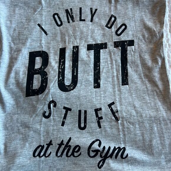 Crazy Dog “Butt Stuff at the Gym” Racerback Tank - Size Medium - Picture 1 of 9